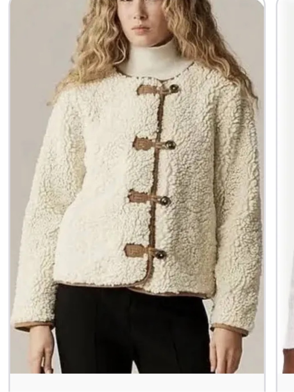 JCrew  Sherpa Toggle Jacket - Women's Cozy Coat